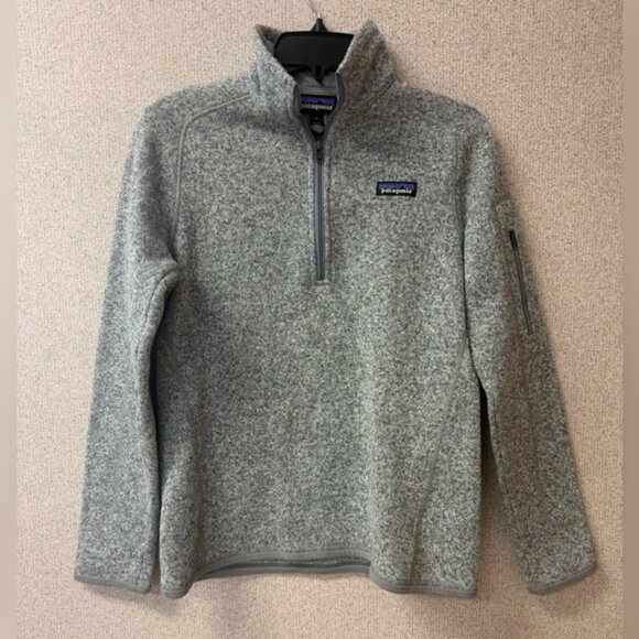 Patagonia Womens Size Medium Better Sweater Fleece Quarter‎ Zip Grey - Picture 1 of 8